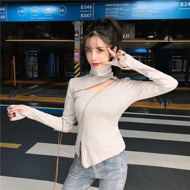 Sexy Club Hollow Out Turtleneck T Shirts Woman Hipster Long Sleeve Woman Tops Fashion Brand Slim Autumn Style Ladies Tees New
Sexy Club Hollow Out Turtleneck T Shirts Woman Hipster Long Sleeve Woman Tops Fashion Brand Slim Autumn Style Ladies Tees New