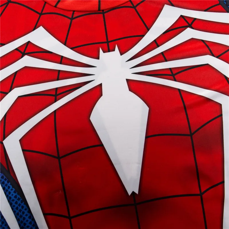 Новинка быстросохнущая Мужская футболка с 3D-принтом супергероя паука длинным