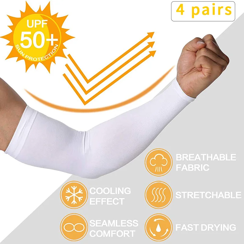 4-Pairs Cooling Arm Sleeves UV Protected Anti-Slip Compression Sun Sleeves Cover for Men Women Cycling Running Golf
4-Pairs Cooling Arm Sleeves UV Protected Anti-Slip Compression Sun Sleeves Cover for Men Women Cycling Running Golf