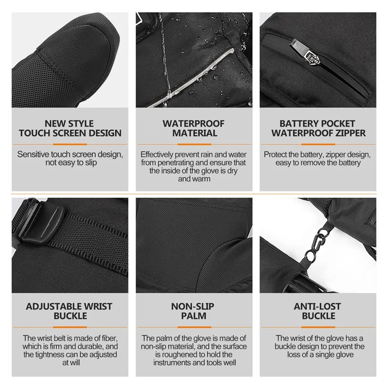 Winter Outdoor Sports Rechargeable Battery Heating Gloves Three-Speed Thermostat Waterproof Increase Long Warm Heating Gloves
Winter Outdoor Sports Rechargeable Battery Heating Gloves Three-Speed Thermostat Waterproof Increase Long Warm Heating Gloves