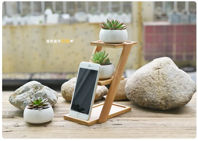 Simple Creative White Succulent Plant Flower Pot Holder Ceramic Decorative oblate Flower Pot & Three-layer Bamboo Shelf Pot Set
Simple Creative White Succulent Plant Flower Pot Holder Ceramic Decorative oblate Flower Pot & Three-layer Bamboo Shelf Pot Set