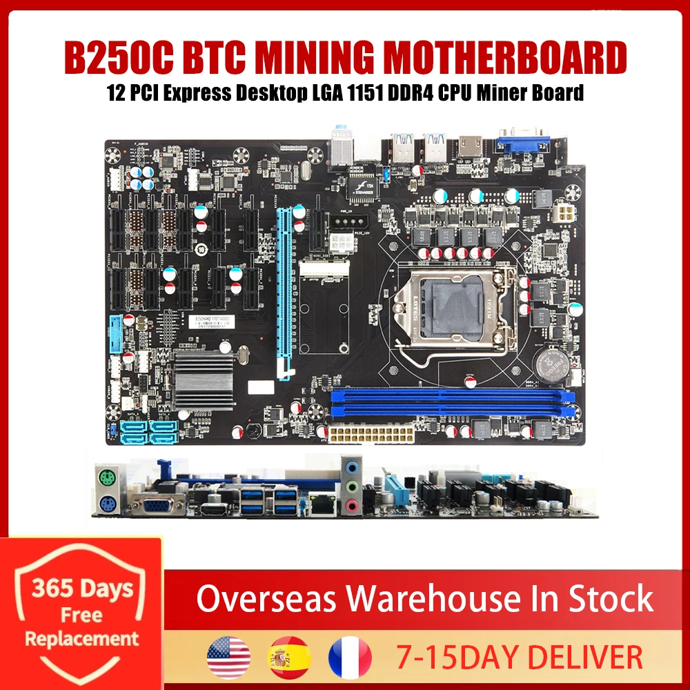 Материнская плата B250 BTC ETH для майнинга, DDR3 LGA 1151, поддержка графической карты 12 GPU с расширительной картой 12 x USB 3,0 для биткоинов эфириума
Материнская плата B250 BTC ETH для майнинга, DDR3 LGA 1151, поддержка графической карты 12 GPU с расширительной картой 12 x USB 3,0 для биткоинов эфириума