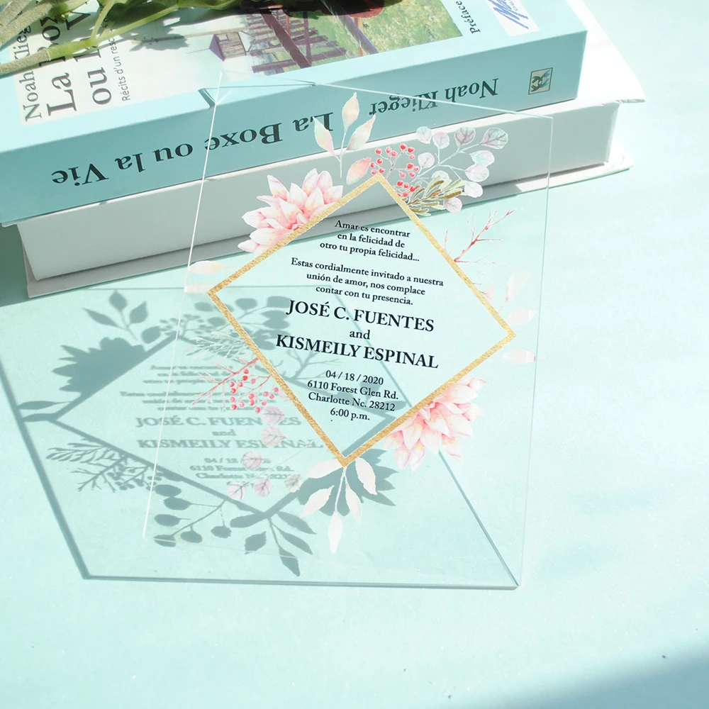 Необычные свадебные пригласительные открытки в европейском стиле на заказ 10 шт.