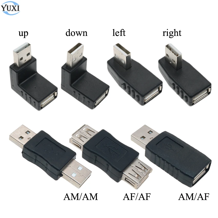YuXi левый/правый/вверх/вниз угол 90 градусов USB 2,0 штекер 90 180 Угловой USB гнездо-штекер Адаптер черный разъем для ноутбука ПК 
YuXi левый/правый/вверх/вниз угол 90 градусов USB 2,0 штекер 90 180 Угловой USB гнездо-штекер Адаптер черный разъем для ноутбука ПК
