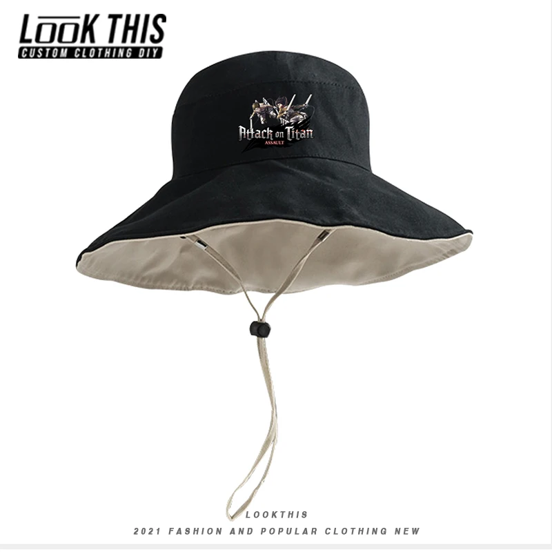 Attack on Titan Cool Anime Print Cotton Bucket Hats Men's Panama Hat Reversible Outdoor Sun Protection Women's Bucket Gorro Hat
Attack on Titan Cool Anime Print Cotton Bucket Hats Men's Panama Hat Reversible Outdoor Sun Protection Women's Bucket Gorro Hat
