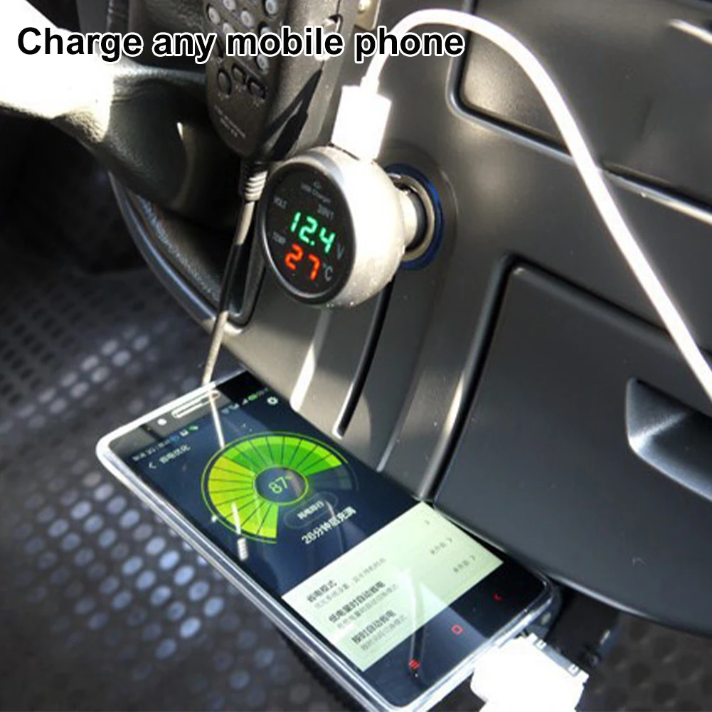 Universal Mini Car Phone Charger 5V/2.1A Single USB 12V/24V Charger Adapter with Voltmeter Thermometer for iPhone Xiaomi Huawei
Universal Mini Car Phone Charger 5V/2.1A Single USB 12V/24V Charger Adapter with Voltmeter Thermometer for iPhone Xiaomi Huawei