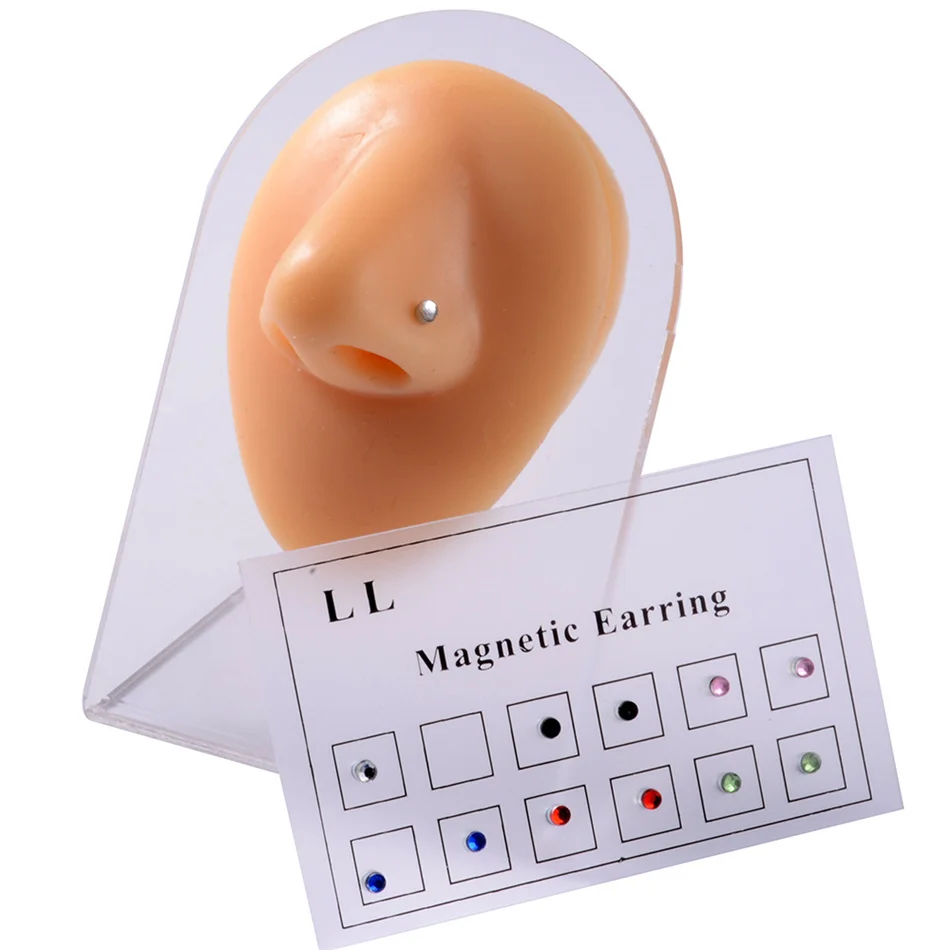 Fake Nose Percing Pack 12 Color Zircon Magnetic Nose Ring Set Ear Stud Earring Cartilage Lobe Helix Lip Jewelry Wholesale Bulk
Fake Nose Percing Pack 12 Color Zircon Magnetic Nose Ring Set Ear Stud Earring Cartilage Lobe Helix Lip Jewelry Wholesale Bulk