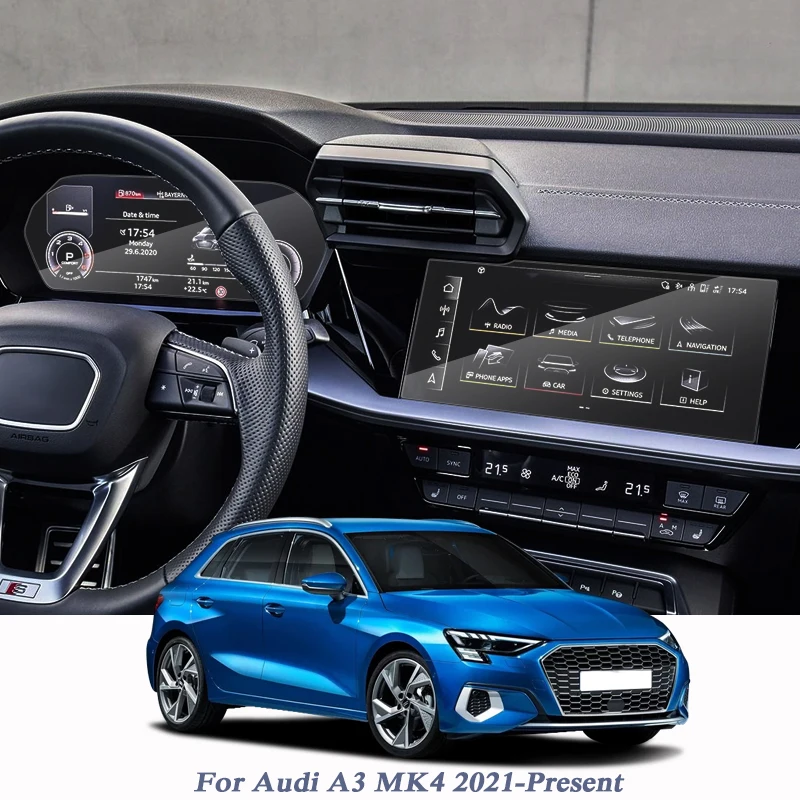 Автомобильный Стайлинг Стекло GPS навигации Экран Защитная пленка для Audi A3 MK4 2021 по настоящее время приборной панели наклейка на дисплей авто...
Автомобильный Стайлинг Стекло GPS навигации Экран Защитная пленка для Audi A3 MK4 2021 по настоящее время приборной панели наклейка на дисплей авто...