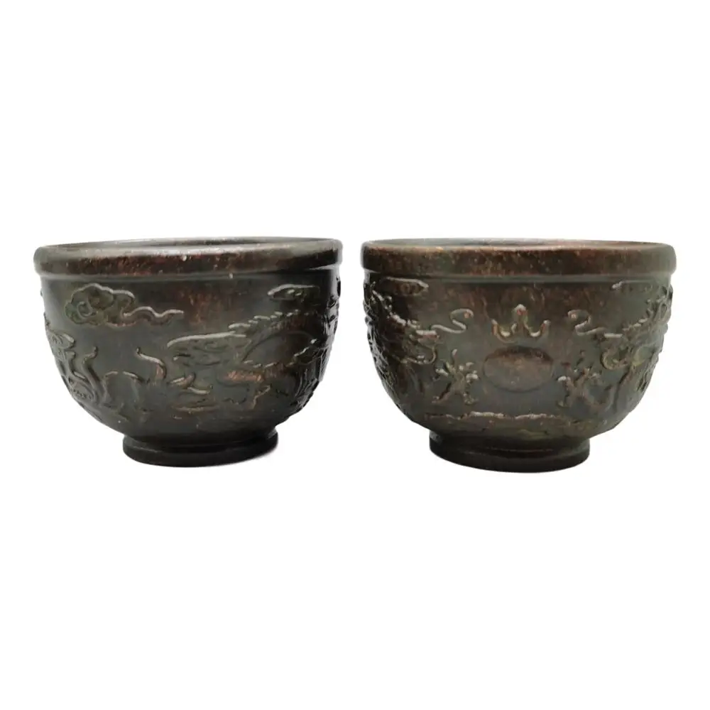 LaoJunLu Bronze Double Dragon Play Pearl Small Wine Cup Imitation antique bronze masterpiece collection of solitary Chinese
LaoJunLu Bronze Double Dragon Play Pearl Small Wine Cup Imitation antique bronze masterpiece collection of solitary Chinese