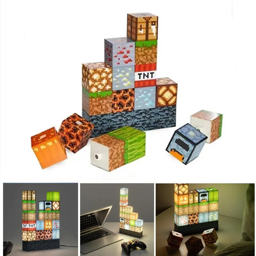 Creative Holiday Lights DIY Child's Toys stitching Led Light USB plug Square building blocks Home Decor Lighting Night Light 
Creative Holiday Lights DIY Child's Toys stitching Led Light USB plug Square building blocks Home Decor Lighting Night Light
