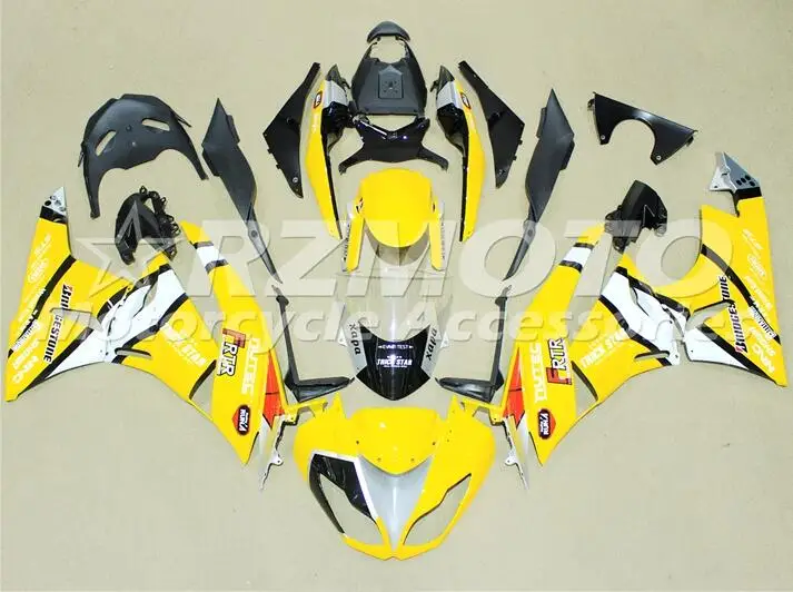 

Новый ABS весь обтекатель наборы пригодный для Kawasaki ZX6R ZX-6R ниндзя 636 2009 2010 2011 2012 09 10 11 12 кузов комплект из желтой туники