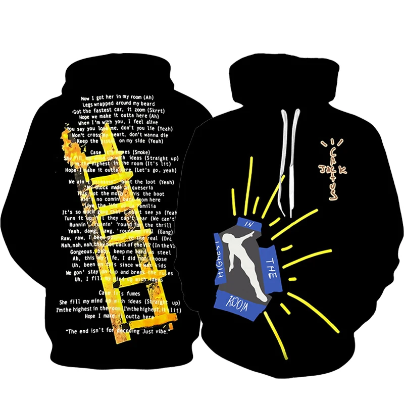 Catcus Jack Highest in the Room Hoodie 3D Oversized Hooded Sweatshirts Men and Women Black Loose Streetwear Hoodies
Catcus Jack Highest in the Room Hoodie 3D Oversized Hooded Sweatshirts Men and Women Black Loose Streetwear Hoodies