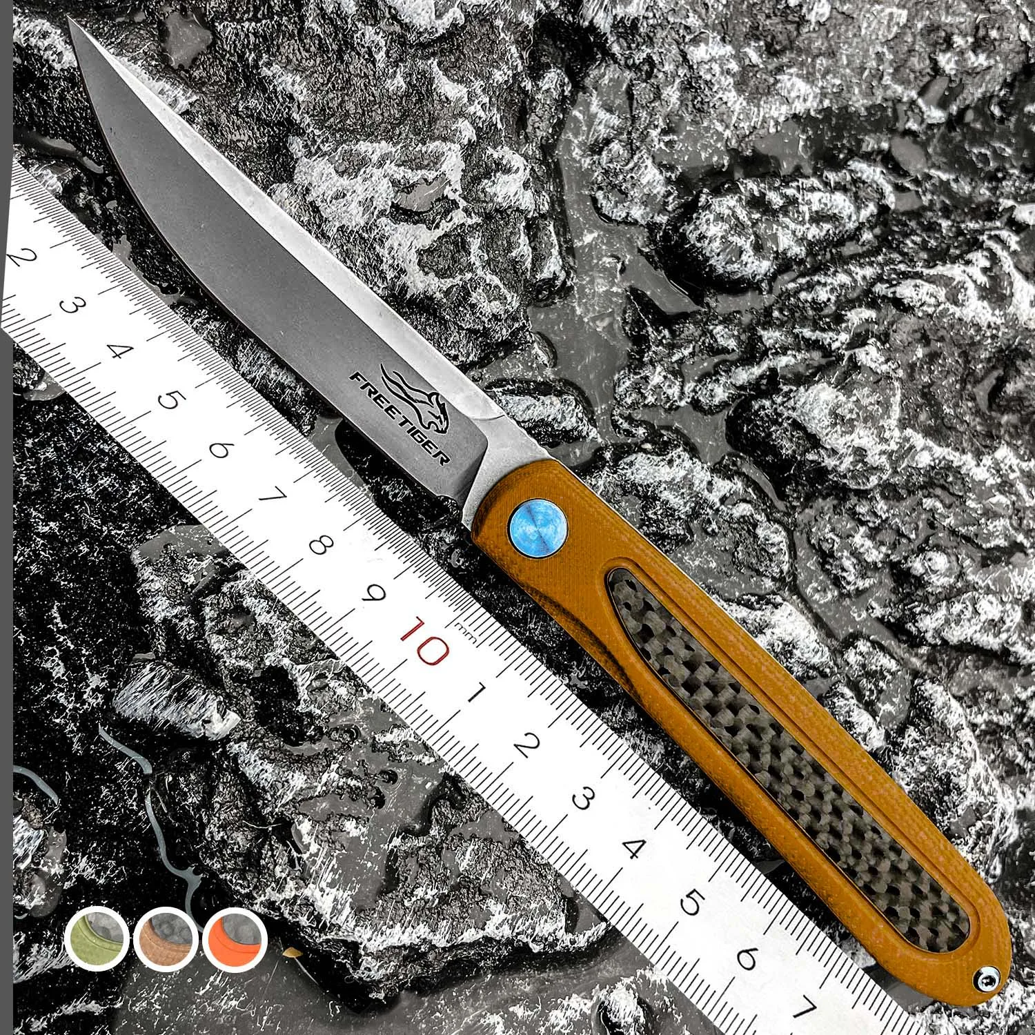 Карманный нож FREETIGER FT2102 из углеродного волокна с ручкой лезвие D2 ножи для походов