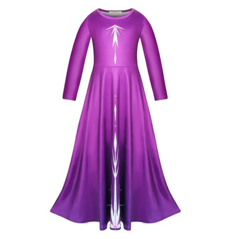 2020 для девочек фиолетового цвета Мультфильмы вечерние платья детей