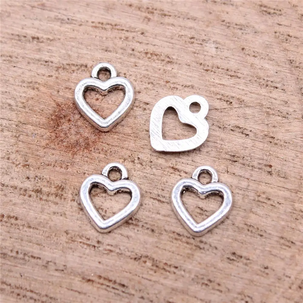 Hollow Heart Charms For Jewelry Making Findings Handmade DIY Craft 40pcs Antique Silver Color 8x7mm
Hollow Heart Charms For Jewelry Making Findings Handmade DIY Craft 40pcs Antique Silver Color 8x7mm