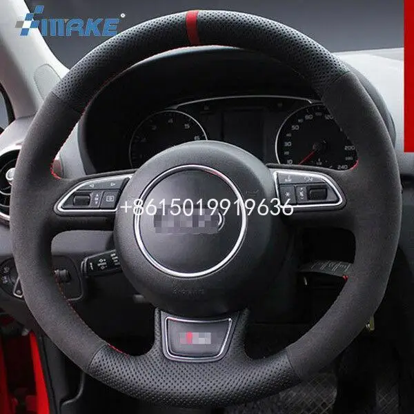 New DIY Sewing-on Black Leather Black Suede Steering Wheel Cover Exact Fit For Audi A1 A3 A5 A7
New DIY Sewing-on Black Leather Black Suede Steering Wheel Cover Exact Fit For Audi A1 A3 A5 A7
