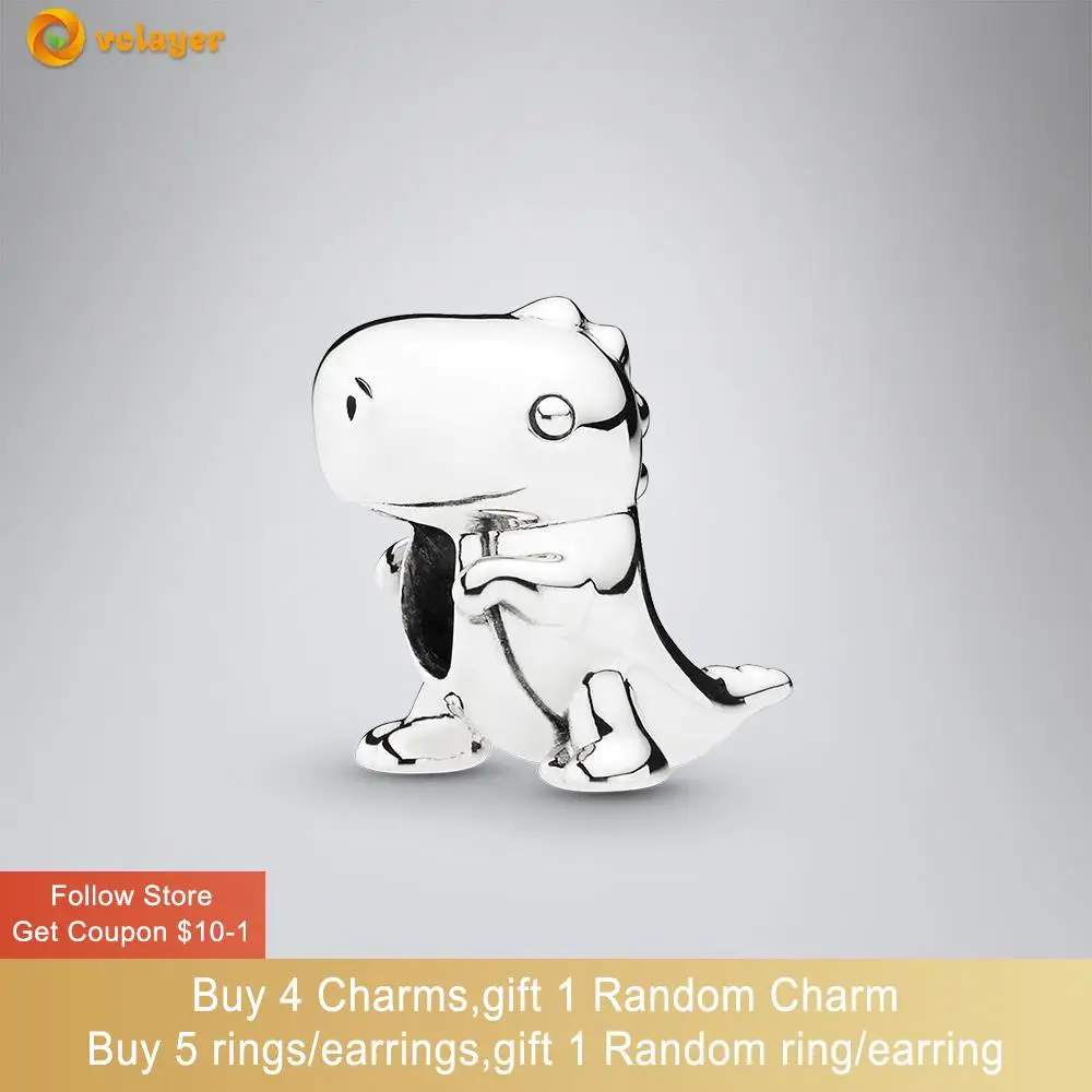 Volayer 925 Sterling Silver Beads Dino The Dinosaur Charms fit Original Pandora Bracelets for Women Jewelry Making Birthday Gift
Volayer 925 Sterling Silver Beads Dino The Dinosaur Charms fit Original Pandora Bracelets for Women Jewelry Making Birthday Gift