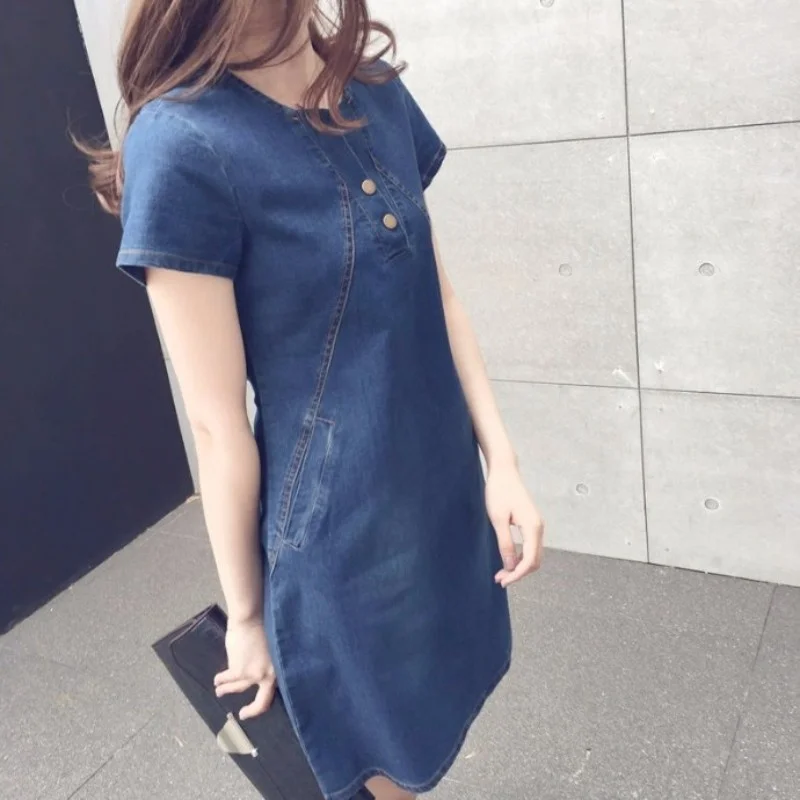 Dress Summer 2022 Women Plus Size 5XL Jeans Casual Loose Fit Dresses Streetwear Korean Slim Fit Short Sleeve Preppy A Line Dress
Dress Summer 2022 Women Plus Size 5XL Jeans Casual Loose Fit Dresses Streetwear Korean Slim Fit Short Sleeve Preppy A Line Dress