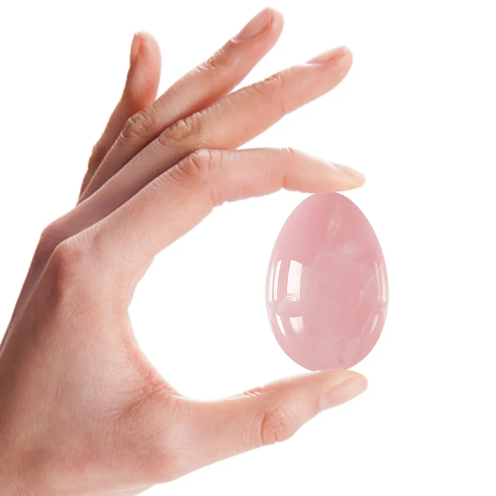 Yoni из натурального розового кварца набор яиц для массажа подтягивающее