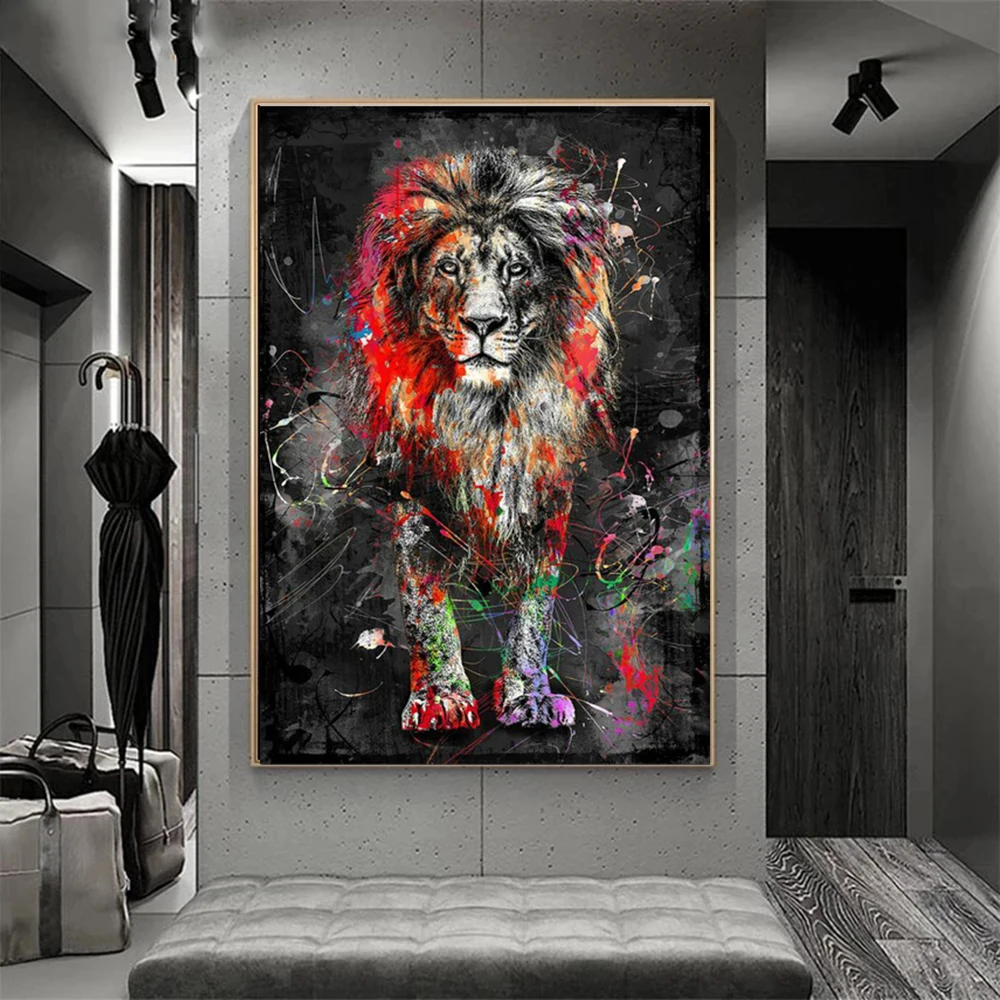 Colorful Lion Wall Art Canvas Painting Nordic Posters And Prints Animal Pictures For Living Room Cuadros Home Decor Unframed
Colorful Lion Wall Art Canvas Painting Nordic Posters And Prints Animal Pictures For Living Room Cuadros Home Decor Unframed