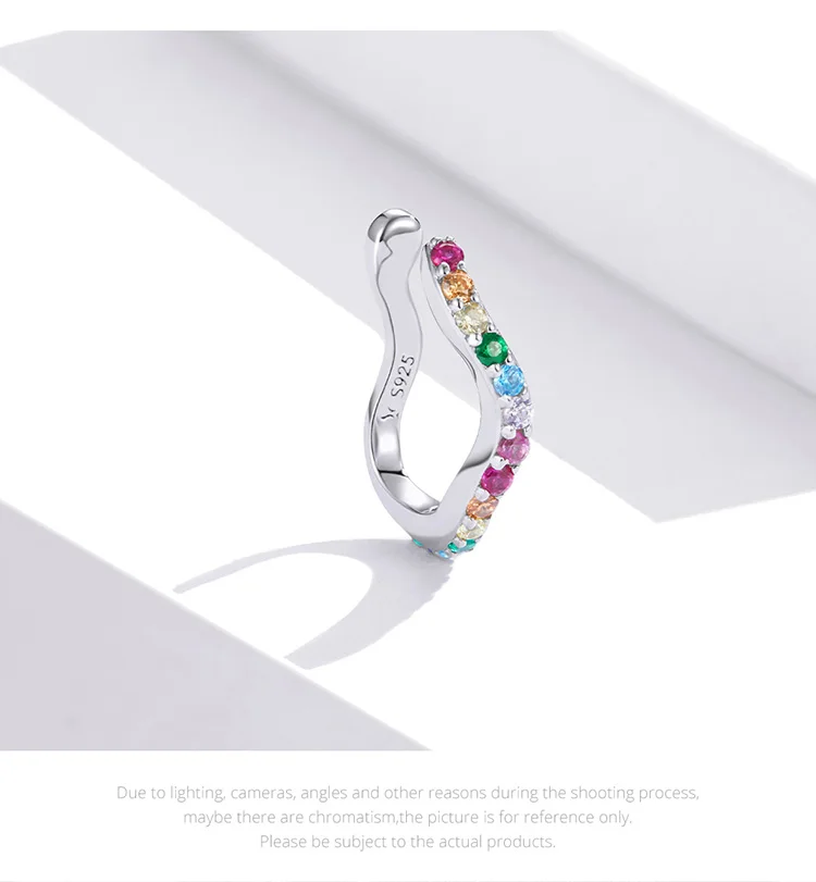 Mono-earring Rainbow Silver Ear Clip for Women Sterling Silver Punk Jewelry Earrings Female and Male Gift Jewelry Fashion
Mono-earring Rainbow Silver Ear Clip for Women Sterling Silver Punk Jewelry Earrings Female and Male Gift Jewelry Fashion