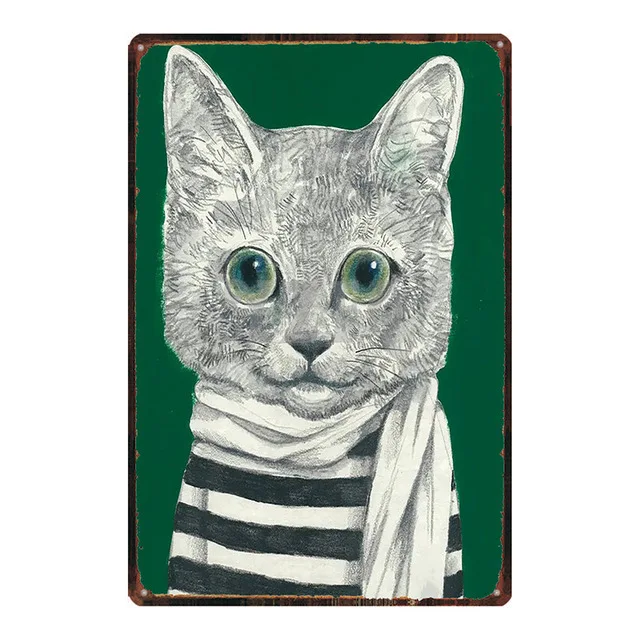 Gentleman cat green background metal tin wall decoration painting retro home bar wall decoration painting
Gentleman cat green background metal tin wall decoration painting retro home bar wall decoration painting