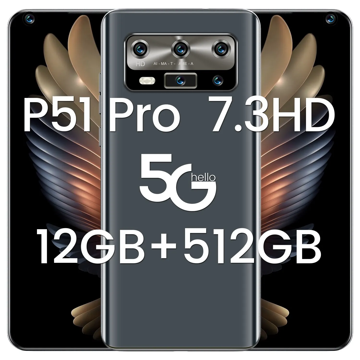Newest Global Version P51 Pro 7.3 Inch Waterdrop HD Screen Cellphone Android 10.0 Mobile Phone 5600mAh 4G 12GB 512GB Smartphone
Newest Global Version P51 Pro 7.3 Inch Waterdrop HD Screen Cellphone Android 10.0 Mobile Phone 5600mAh 4G 12GB 512GB Smartphone