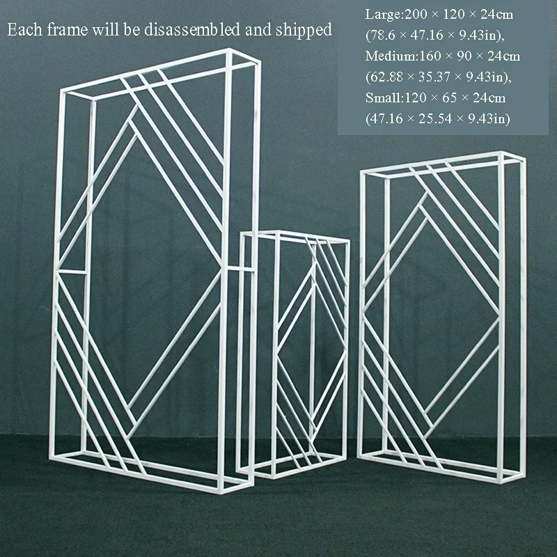 Wedding Arch Backdrop Props Wrought Iron Geometric Square Frame Party Stage Screen Creative Background Stand
Wedding Arch Backdrop Props Wrought Iron Geometric Square Frame Party Stage Screen Creative Background Stand