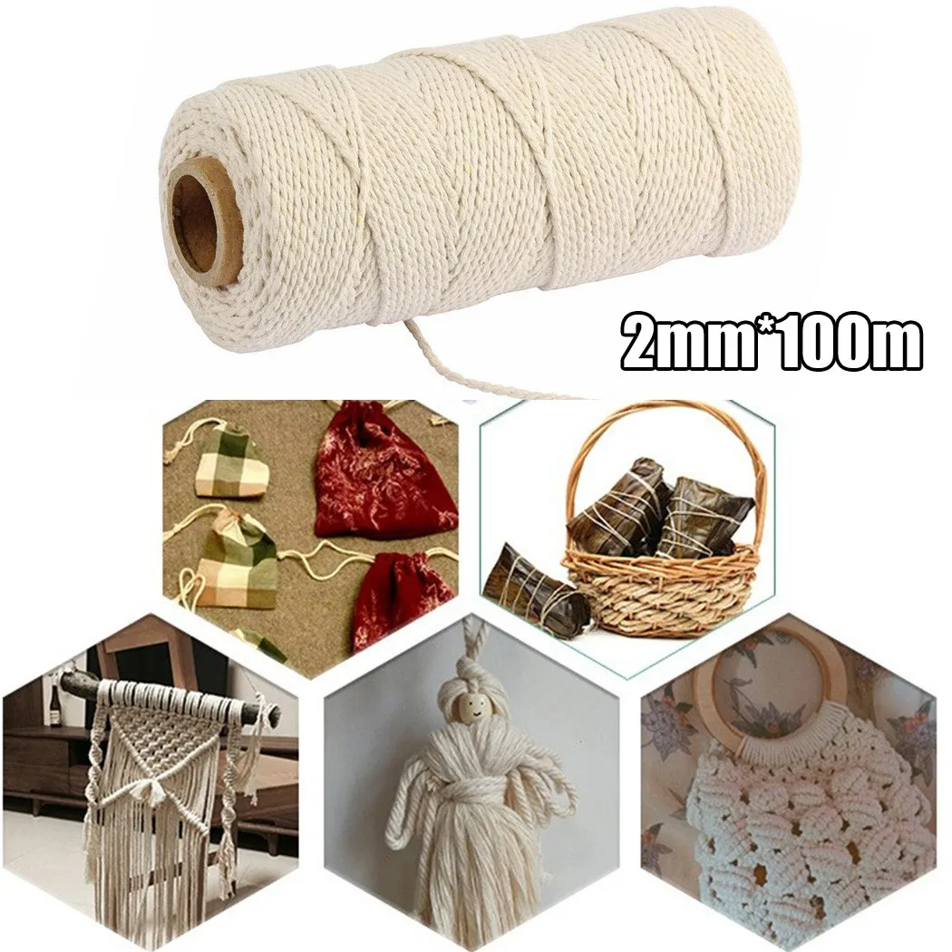 1 Roll X Cotton Twine 16 X 4.5cm 2mm 200M Beige Cotton Twisted Cord Rope Craft Macrame Artisan String Natural
1 Roll X Cotton Twine 16 X 4.5cm 2mm 200M Beige Cotton Twisted Cord Rope Craft Macrame Artisan String Natural