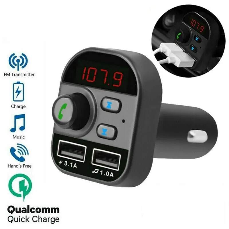 Bluetooth 5.0 Car Mp3 Player Car Fm Transmitter Modulator Adapter Hands-Free Dual USB AUX Player Car Phone Charger For IPhone
Bluetooth 5.0 Car Mp3 Player Car Fm Transmitter Modulator Adapter Hands-Free Dual USB AUX Player Car Phone Charger For IPhone