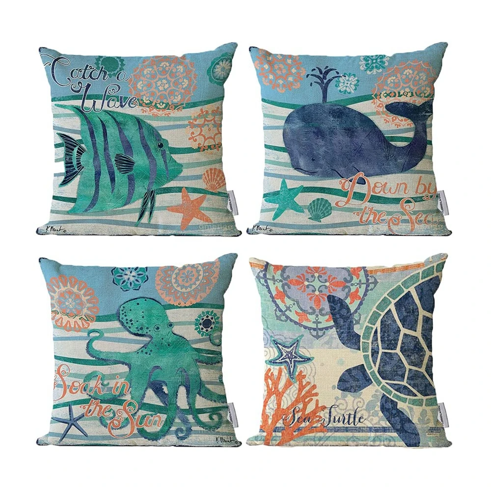 Floridliving 4pcs/Set Ocean Series Cushion Covers Decorative Pillow Cases Bed Throw Covers For Home Decor Sofa Chair 45X45cm
Floridliving 4pcs/Set Ocean Series Cushion Covers Decorative Pillow Cases Bed Throw Covers For Home Decor Sofa Chair 45X45cm