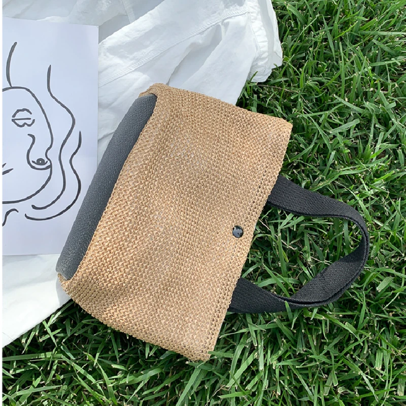 2021 Women's Beach Bag Shopper Small Canvas Bag Female Designer Handbags Straw Bag Mini Cute Tote Bags Basket Storage for Summer 
2021 Women's Beach Bag Shopper Small Canvas Bag Female Designer Handbags Straw Bag Mini Cute Tote Bags Basket Storage for Summer