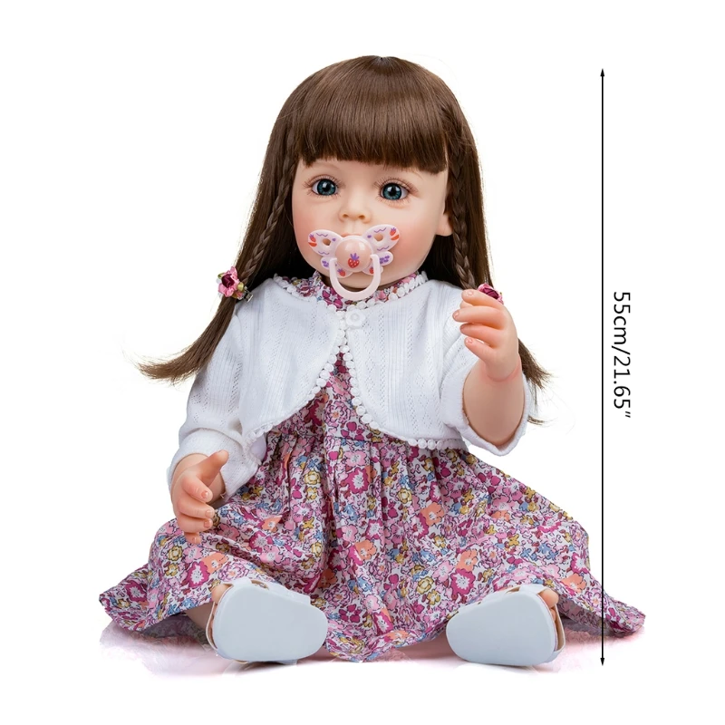 21inch Reborn Lifelike Doll Toy Figure Interaction Toy Soft Silicone Simulation Doll that Looks Real with Rooted Hair
21inch Reborn Lifelike Doll Toy Figure Interaction Toy Soft Silicone Simulation Doll that Looks Real with Rooted Hair