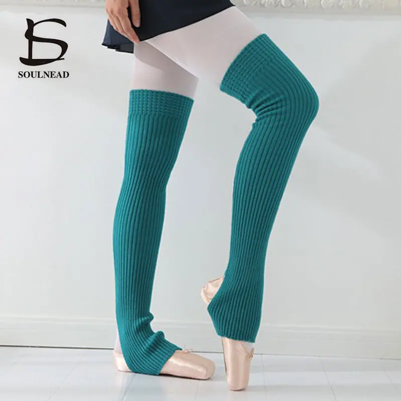 

Women Ballet Dance Socks Section Knitting Long 75cm Knee Latin Sock Autumn Winter Warm Leg Yoga Fitness Girls High Stockings