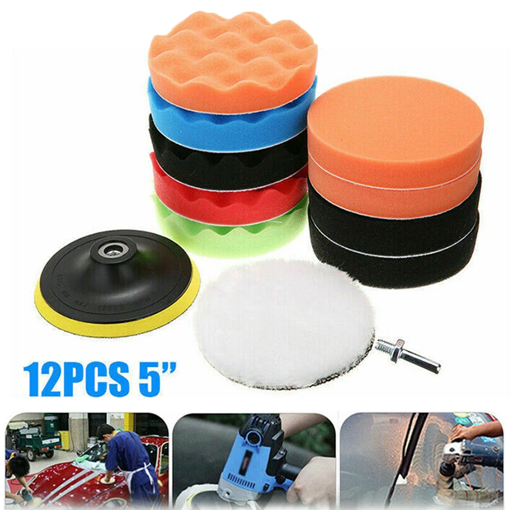 Car Polishing pad 12pcs set 5 inch Polisher Buffer Waxing Buffing Sponge Finishing
Car Polishing pad 12pcs set 5 inch Polisher Buffer Waxing Buffing Sponge Finishing