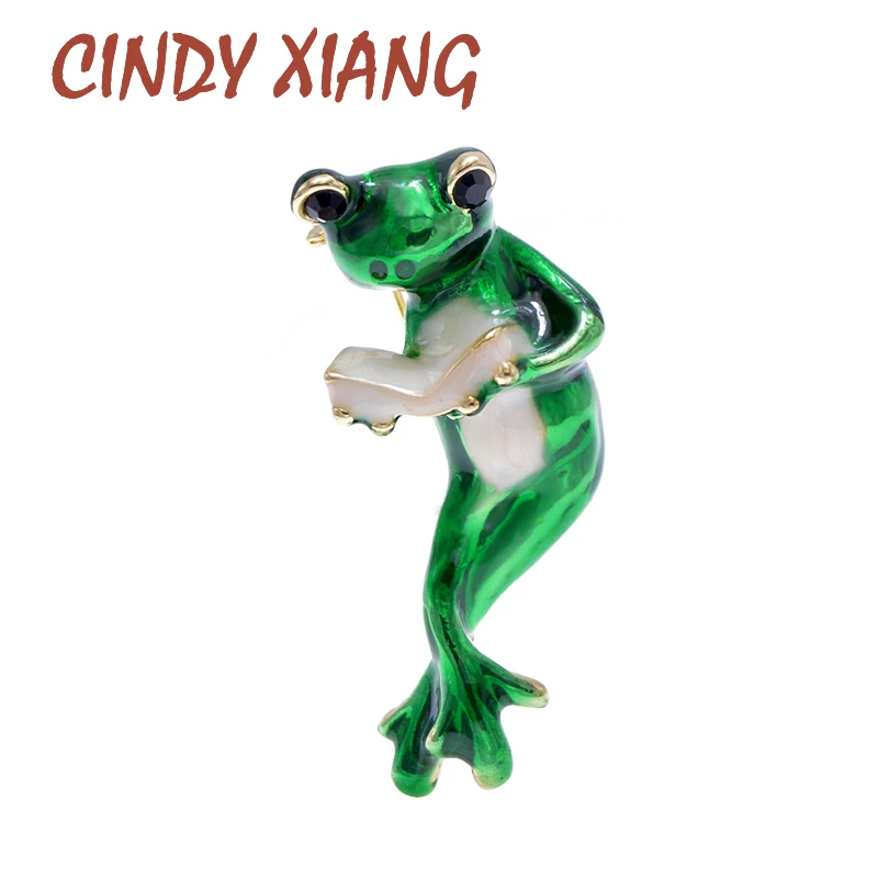 CINDY XIANG 4 Colors Choose Enamel Reading Book Frog Brooch Cute Animal Design Pin Creative Jewelry High Quality New 2020
CINDY XIANG 4 Colors Choose Enamel Reading Book Frog Brooch Cute Animal Design Pin Creative Jewelry High Quality New 2020