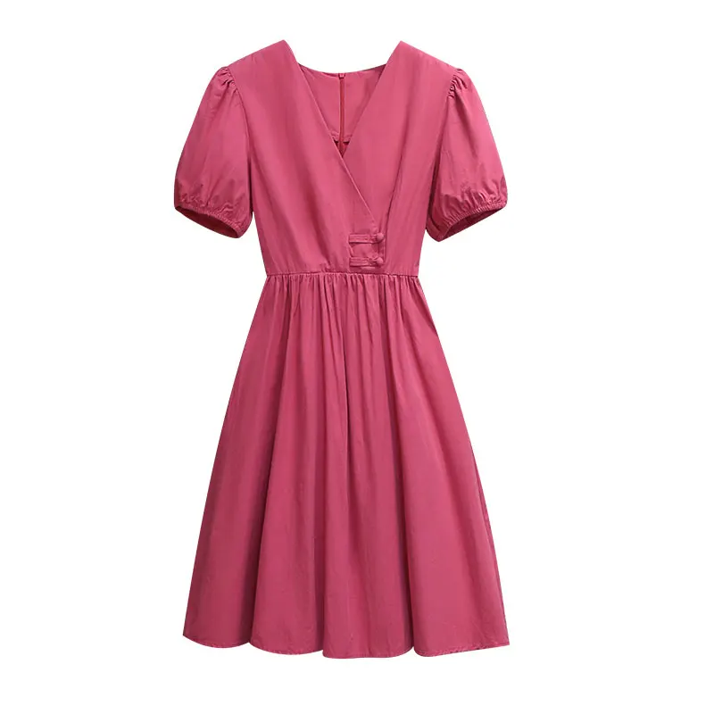 EHQAXIN Dresses For Womens V-Neck Short-Sleeved Dress Summer Elegant A-Line Loose Mid-Length Casual Dress Female 2021 M-4XL
EHQAXIN Dresses For Womens V-Neck Short-Sleeved Dress Summer Elegant A-Line Loose Mid-Length Casual Dress Female 2021 M-4XL
