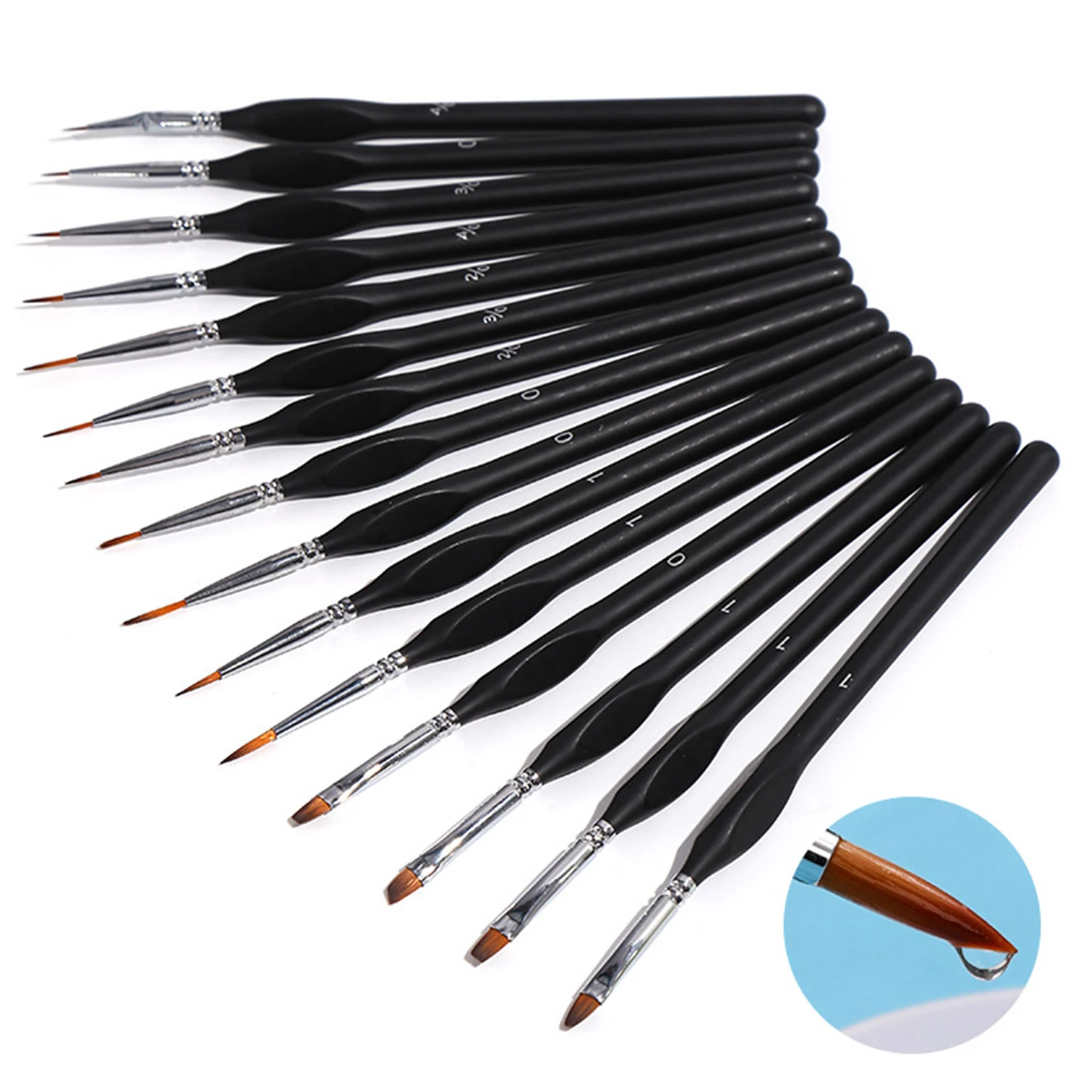 Paint Brushes Set Round Pointed TIP 15 Pcs Artist Detail Paint Brushes with Ergonomic Handle for Canvas Oil Drawing Arts
Paint Brushes Set Round Pointed TIP 15 Pcs Artist Detail Paint Brushes with Ergonomic Handle for Canvas Oil Drawing Arts