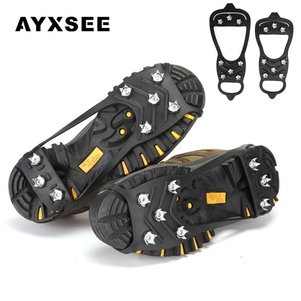 8 Studs Anti-Skid Snow Ice Climbing Shoe Spikes Grips Cleats Crampons Covers Snow Shoes Grips For Winter Ice Fishing Accessory
8 Studs Anti-Skid Snow Ice Climbing Shoe Spikes Grips Cleats Crampons Covers Snow Shoes Grips For Winter Ice Fishing Accessory