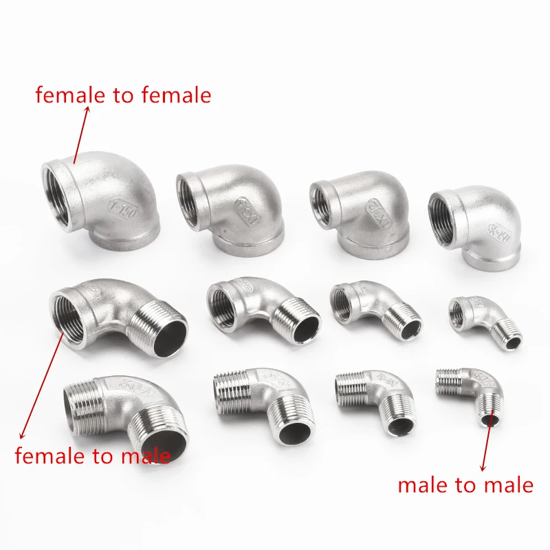 1pcs 304 Stainless Steel 1-1/4' 1-1/2' 2' 3' BSP street Elbow Threaded Pipe Fitting 90 degree Male-Male Female-Female F-M
1pcs 304 Stainless Steel 1-1/4' 1-1/2' 2' 3' BSP street Elbow Threaded Pipe Fitting 90 degree Male-Male Female-Female F-M