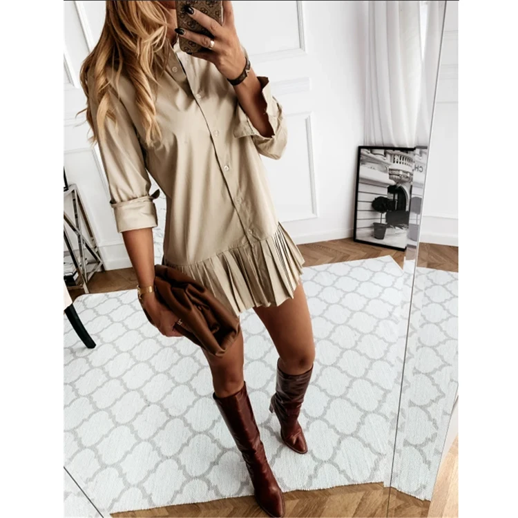 Sexy Mini Beach Dress Elegant Party Dress Ruffle Pleated Dresses Office Lady Women Femal Ladies Long Sleeve Deep V Shirt Dress
Sexy Mini Beach Dress Elegant Party Dress Ruffle Pleated Dresses Office Lady Women Femal Ladies Long Sleeve Deep V Shirt Dress