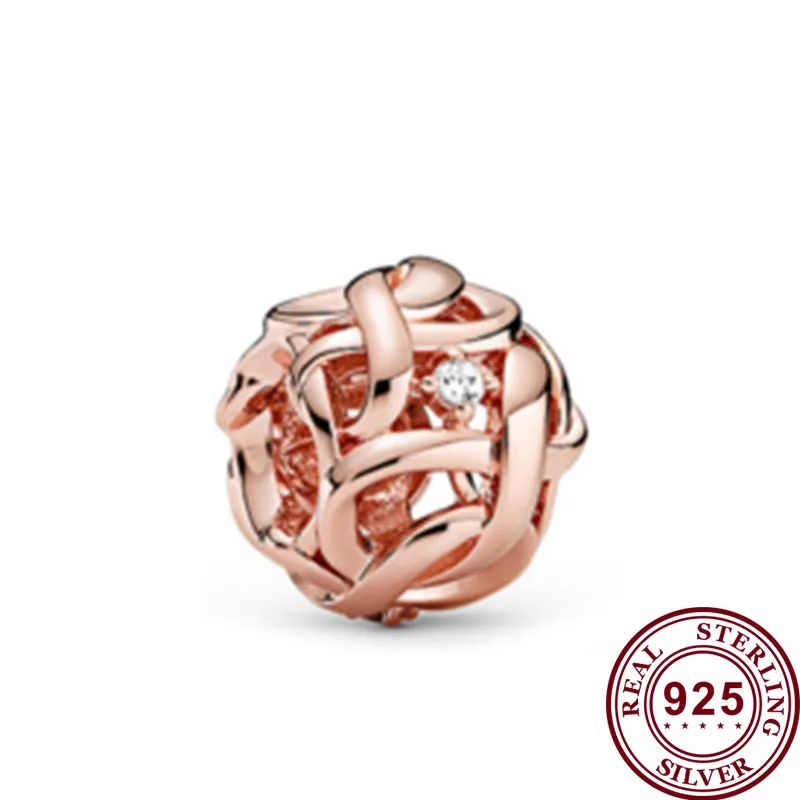 Original 925 Sterling Silver Rose Gold Hollow Woven Pattern Eternal Symbol Beads Fit Pandora Women Bracelet Diy Jewelry
Original 925 Sterling Silver Rose Gold Hollow Woven Pattern Eternal Symbol Beads Fit Pandora Women Bracelet Diy Jewelry