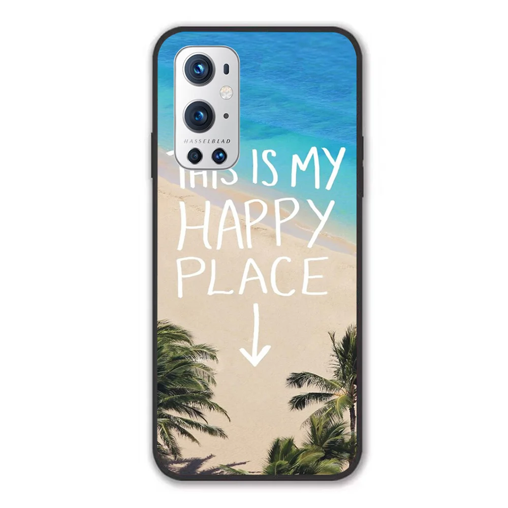 

For OnePlus Happy Place Soft TPU Border OnePlus 7 7T 7Pro 8 8T 8Pro 9 9Pro Case