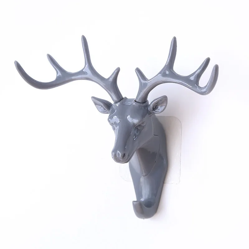 Deer Head Wall Hook Animal Non-marking Self Adhesive Clothing Coat Cap Display Racks Home Decoration Wall Storage Key Hanger 1pc
Deer Head Wall Hook Animal Non-marking Self Adhesive Clothing Coat Cap Display Racks Home Decoration Wall Storage Key Hanger 1pc