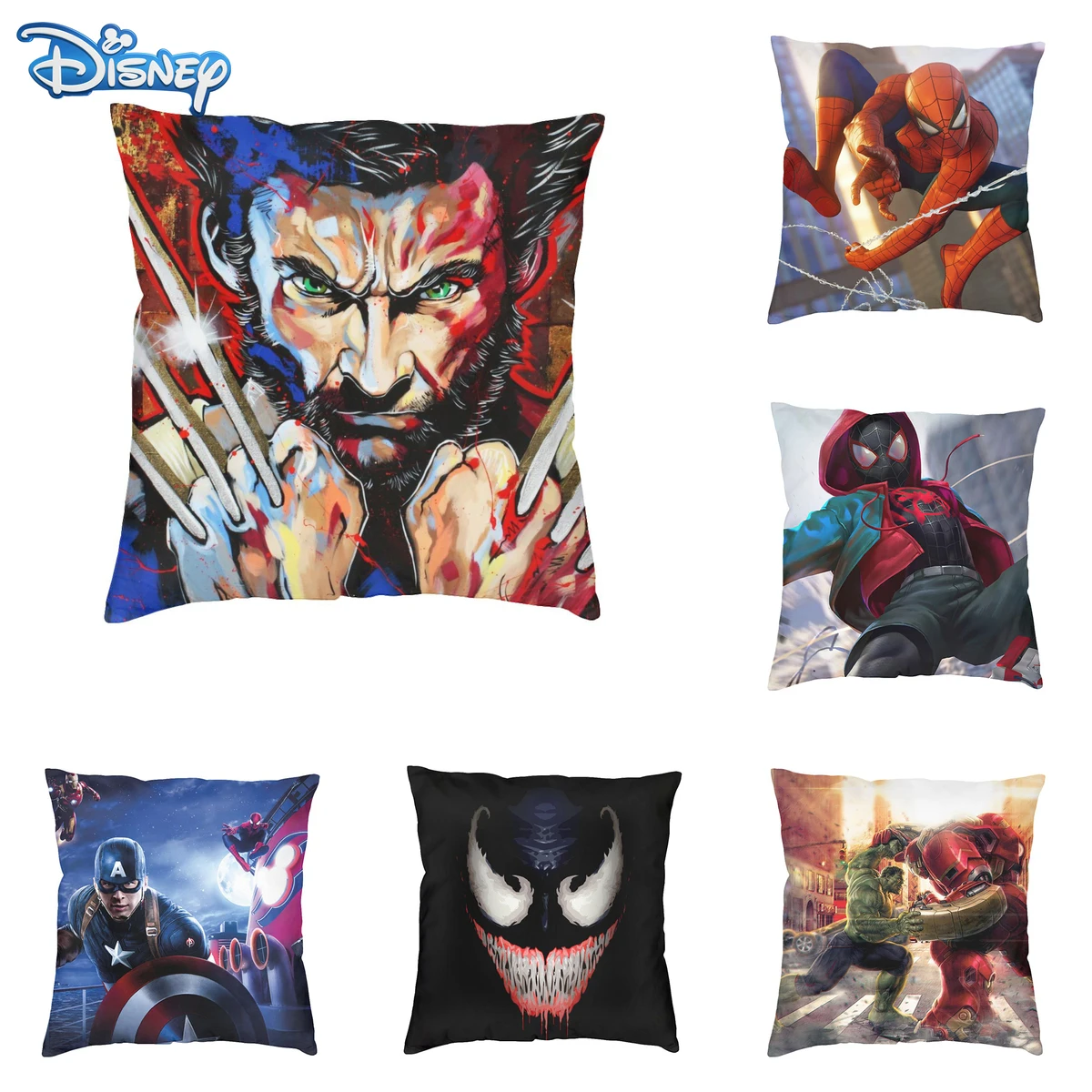 Marvel Series Hero Character Print Pillowcase Disney Spiderman Groot Ant Iron Man Hulk The Avengers sofa Decorative Pillow Case
Marvel Series Hero Character Print Pillowcase Disney Spiderman Groot Ant Iron Man Hulk The Avengers sofa Decorative Pillow Case