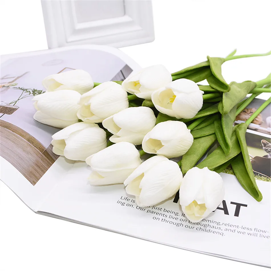 1PCS Tulip Artificial Flower Real Touch Artificial Bouquet Fake Flower for Wedding Decoration Flowers Home Garen Decor
1PCS Tulip Artificial Flower Real Touch Artificial Bouquet Fake Flower for Wedding Decoration Flowers Home Garen Decor