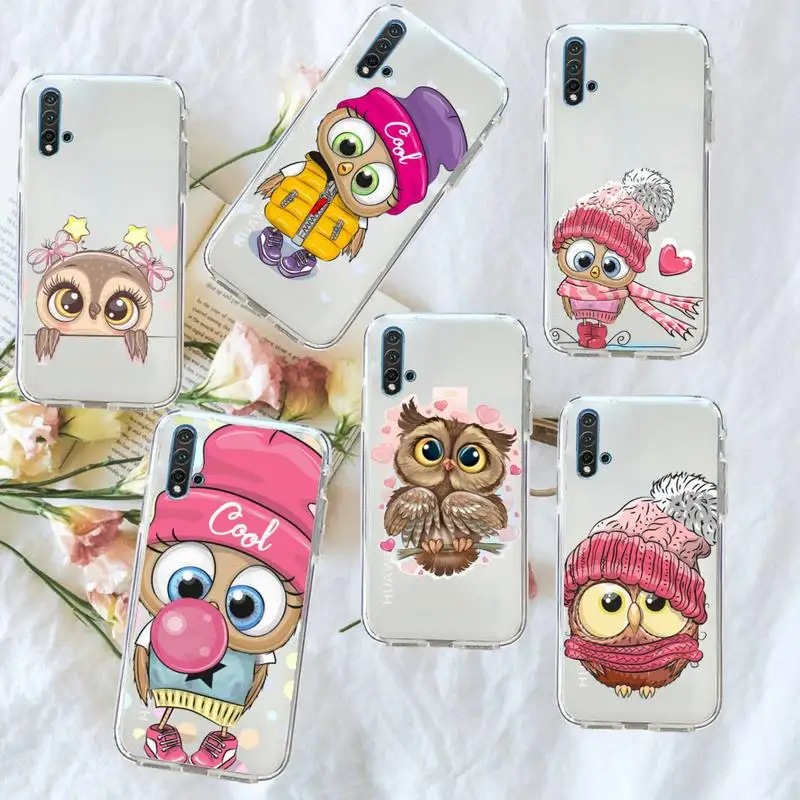 Cute animal Owl Phone Case Transparent for Huawei honor P mate 40 20 30 10 50 i 9 x mate pro lite 8a
Cute animal Owl Phone Case Transparent for Huawei honor P mate 40 20 30 10 50 i 9 x mate pro lite 8a