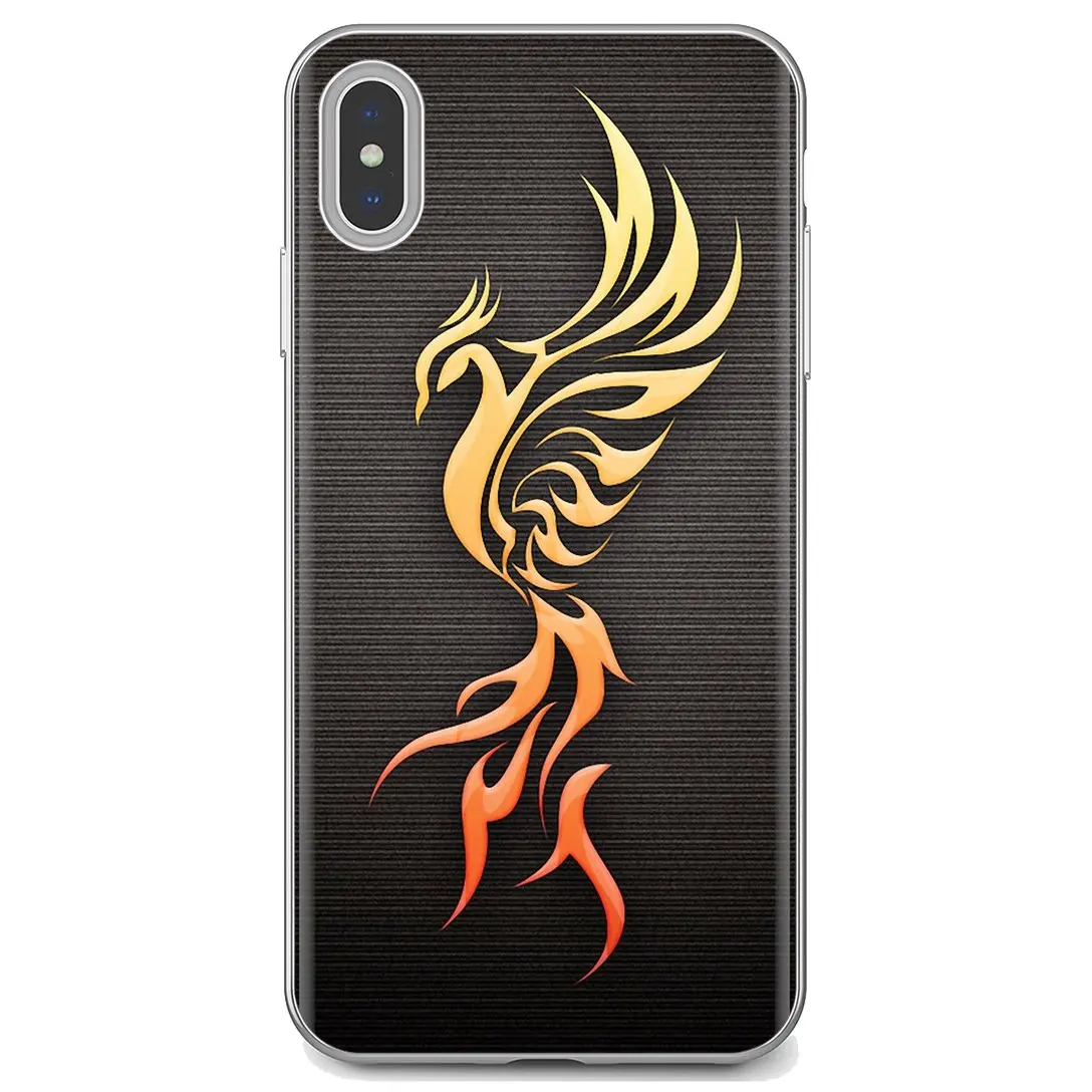 Купить силиконовый чехол для телефона The rising Fire Phoenix bird iPhone 10 11 12 13 Mini Pro 4S SE 5C 6 6S 7 8 X