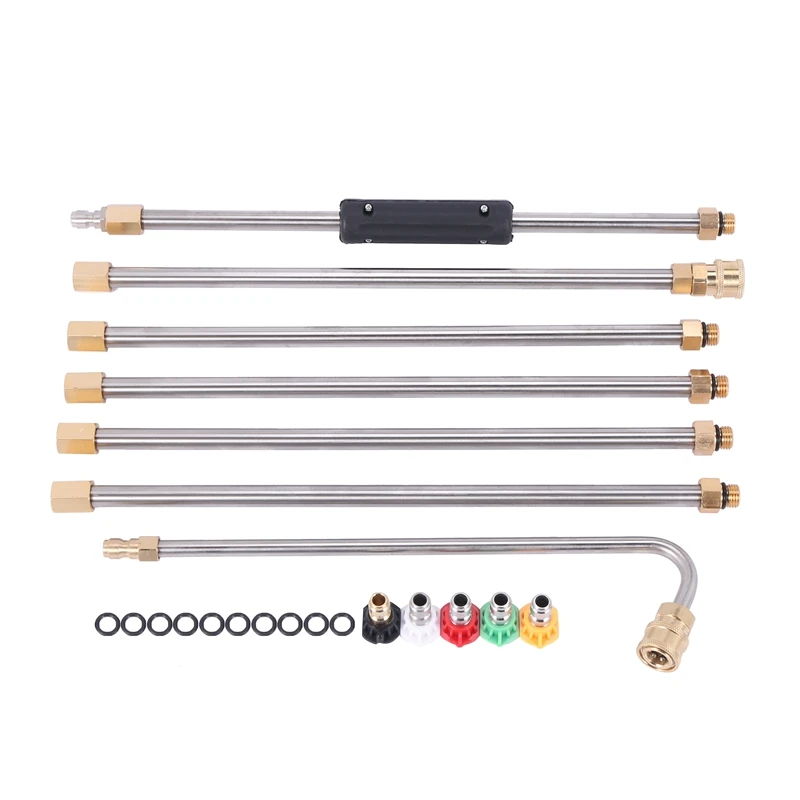 Gutter Cleaning Tool Pressure Washer - Extension Wands, Roof Cleaner Lance Nozzle - 4000 Psi 5 Tips, Window Washing Accessories,
Gutter Cleaning Tool Pressure Washer - Extension Wands, Roof Cleaner Lance Nozzle - 4000 Psi 5 Tips, Window Washing Accessories,
