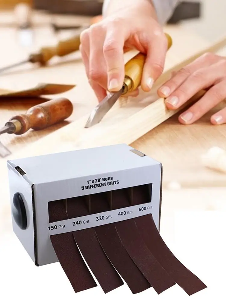 Abrasive Paper Sandpaper With Dispenser 150, 240, 320, 400, 600 Grit Aluminum Oxide Sandpaper Metal Glass Woodworking Sandpaper
Abrasive Paper Sandpaper With Dispenser 150, 240, 320, 400, 600 Grit Aluminum Oxide Sandpaper Metal Glass Woodworking Sandpaper